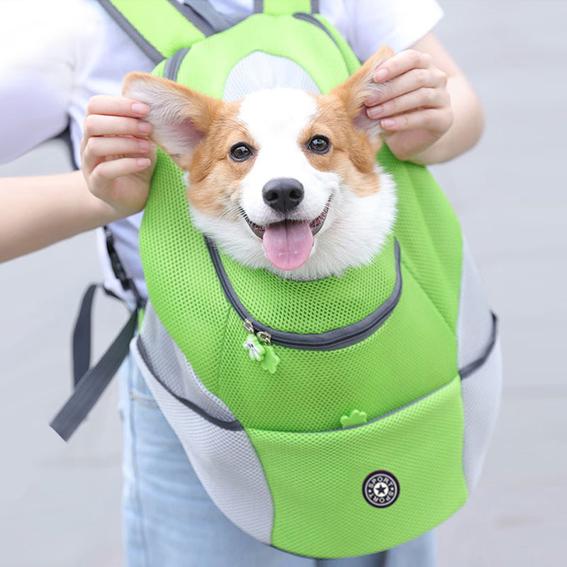 Mochila para Cães e Gatos, respirável e transportável com bolsos externos