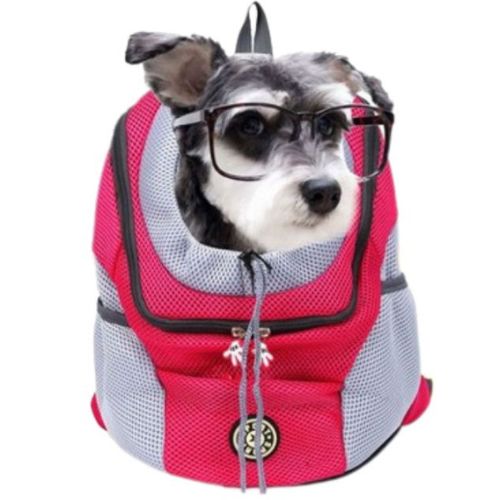 Rucksack für Hunde und Katzen, atmungsaktiv und transportierbar mit Außentaschen